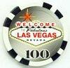 Las Vegas Sign $1 00 Poker Chips