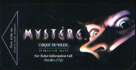 Treasure Island Mystere Hotel Room Key