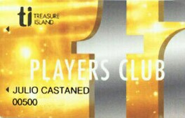 Treasure Island Casino Slot Club Card