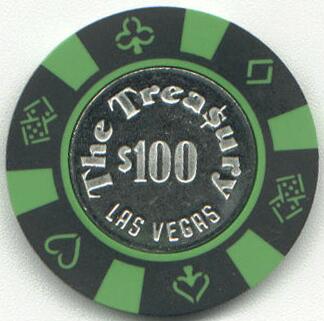 Las Vegas Treasury Casino $100 Casino Chip
