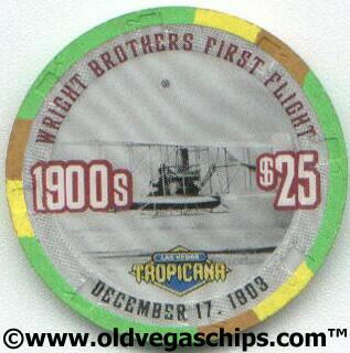 Tropicana Wright Brothers First Flight Millennium $25 Casino Chip