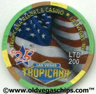 Tropicana 4th of July 1999 $25 Casino Chip