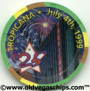 Tropicana 4th of July 1999 $25 Casino Chip