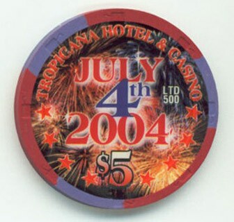Tropicana 4th of July 2004 $5 Casino Chip 