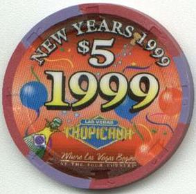 Tropicana New Year's 1999 $5 Casino Chip