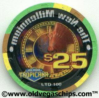 Tropicana Millennium Error $25 Casino Chip