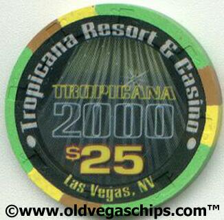 Tropicana Millennium Error $25 Casino Chip