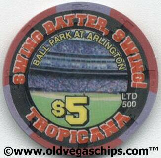 Tropicana Ballpark at Arlington 2002 $5 Casino Chip