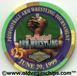 Tropicana Pro Football Arm Wrestling $25 Casino Chip