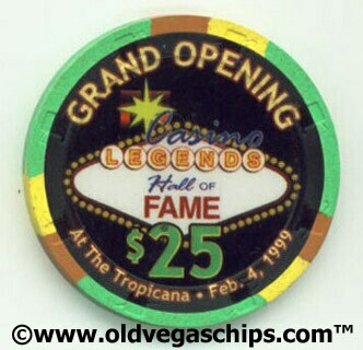 Tropicana Legends Hall of Fame $25 Casino Chip