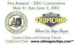 Tropicana CC&GTCC Hotel Room Key