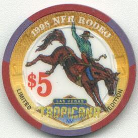 Tropicana Rodeo 1995 $5 Casino Chip