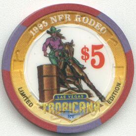 Tropicana NFR Rodeo 1995 $5 Casino Chip