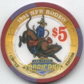 Tropicana NFR Rodeo 1995 $5 Casino Chip
