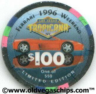 Tropicana Ferrari Weekend 1996 $100 Casino Chip