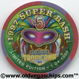 Tropicana Superbowl 1997 $5 Casino Chip