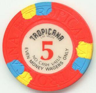 Tropicana $5 NCV Casino Chip