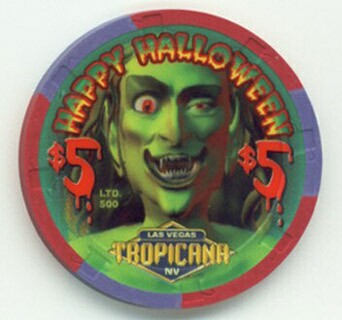 Las Vegas Tropicana Halloween 2004 $5 Casino Chip