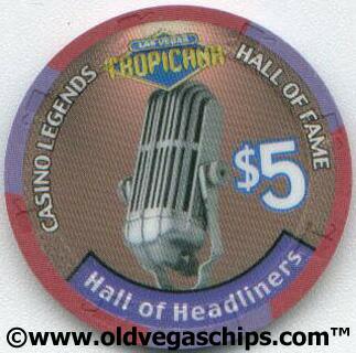 Tropicana Headliners $5 Casino Chip