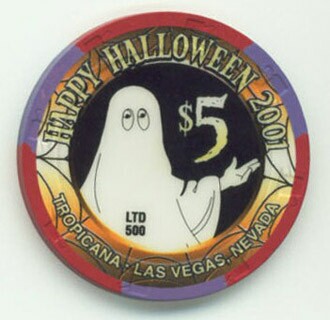 Tropicana Halloween 2001 $5 Casino Chip