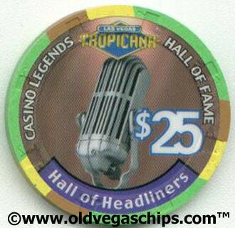 Tropicana Hall of Headliners $25 Casino Chip