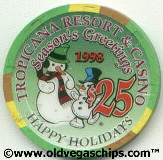 Tropicana Season's Greetings 1998 $25 Casino Chip