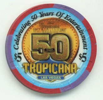 Tropicana Hotel 50th Anniversary 2007 $5 Casino Chip