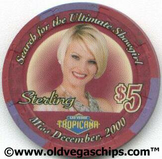 Tropicana Sterling Showgirl $5 Casino Chip