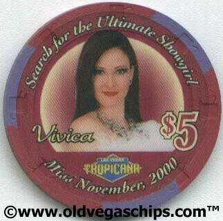 Tropicana Vivica Showgirl $5 Casino Chip