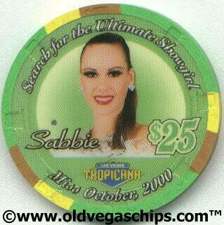 Tropicana Sabbie Showgirl $25 Casino Chip