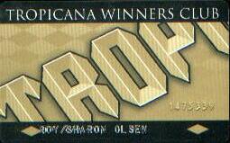 Tropicana Casino Gold Slot Club Card