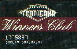 Tropicana Casino Slot Club Card