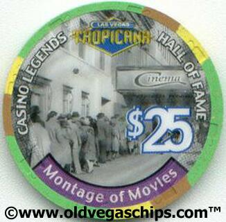 Tropicana Montage of Movies $25 Casino Chip
