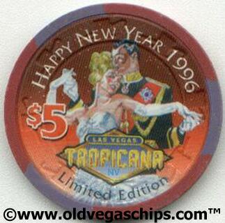 Tropicana New Year 1996 $5 Casino Chip