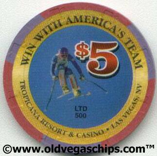 Tropicana Winter Olympics $5 Casino Chip