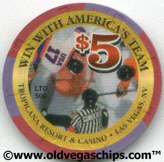 Tropicana Winter Olympics $5 Casino Chip