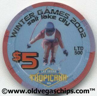 Tropicana Winter Olympics 2002 $5 Casino Chip
