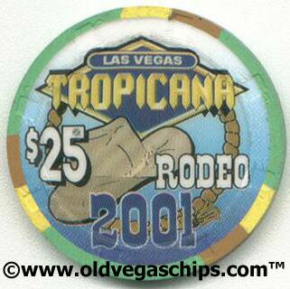 Tropicana Rodeo 2001 $25 Casino Chip