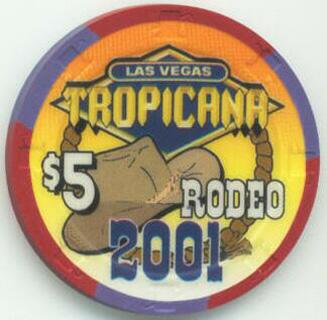 Tropicana National Finals Rodeo 2001 $5 Casino Chip