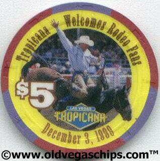 Tropicana National Finals Rodeo 1999 $5 Casino Chip