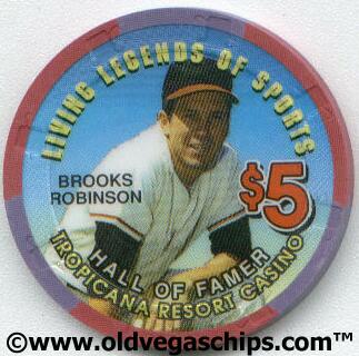 Tropicana Brooks Robinson $5 Casino Chip