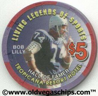 Tropicana Bob Lilly $5 Casino Chip