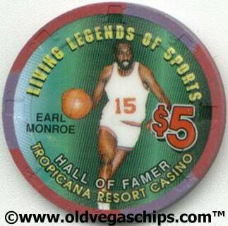 Tropicana Earl Monroe $5 Casino Chip