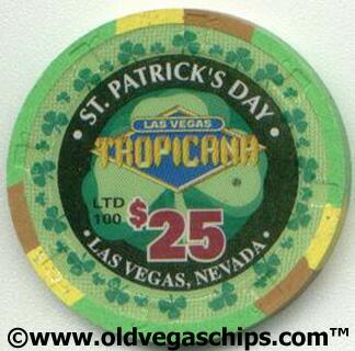 Tropicana St. Patrick's Day 1999 $25 Casino Chip