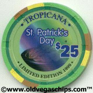 Tropicana St. Patrick's Day 1999 $25 Casino Chip