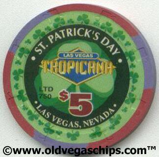 Tropicana St. Patrick's Day 1999 $5 Casino Chip