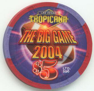 Tropicana Superbowl 2004 $5 Casino Chip