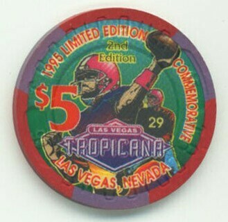 Tropicana Superbowl 1995 $5 Casino Chip