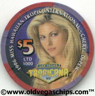 Tropicana Miss Hawaiian Tropics 1997 $5 Casino Chip