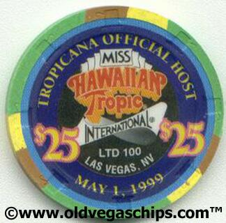 Tropicana Miss Hawaiian Tropic International $25 Casino Chip
